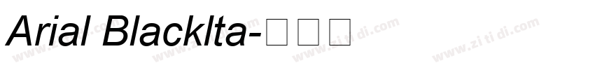 Arial Blacklta字体转换